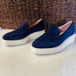 Cole Haan Original Grand Platform Venetian Loafers Midnight Moon Ivory Size 7